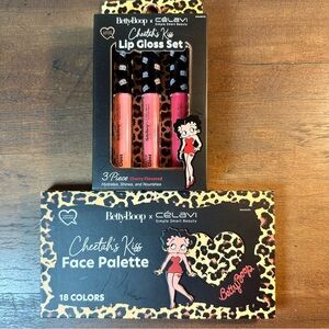 Betty Boop Limited Edition Cheetah’s Kiss Face Palette & 3pc Lip Gloss Set